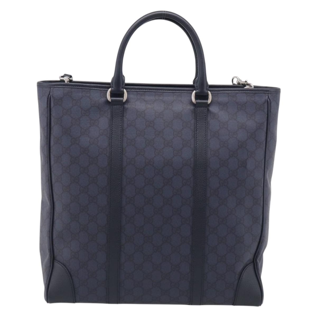 GUCCI GG Supreme GG Marmont Ophidia Bag PVC 2way Navy 763316 Auth ka6929SAV