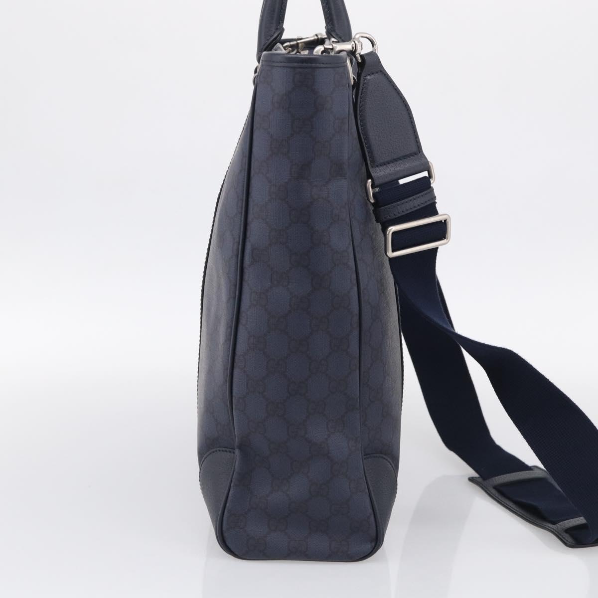 GUCCI GG Supreme GG Marmont Ophidia Bag PVC 2way Navy 763316 Auth ka6929SAV