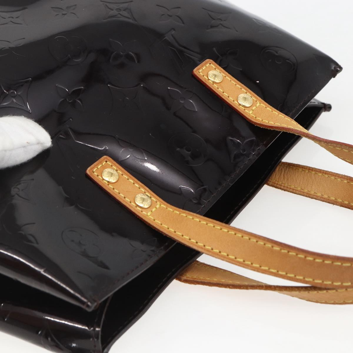 LOUIS VUITTON Monogram Vernis Reade PM Hand Bag Amarante M91993 LV Auth ka693