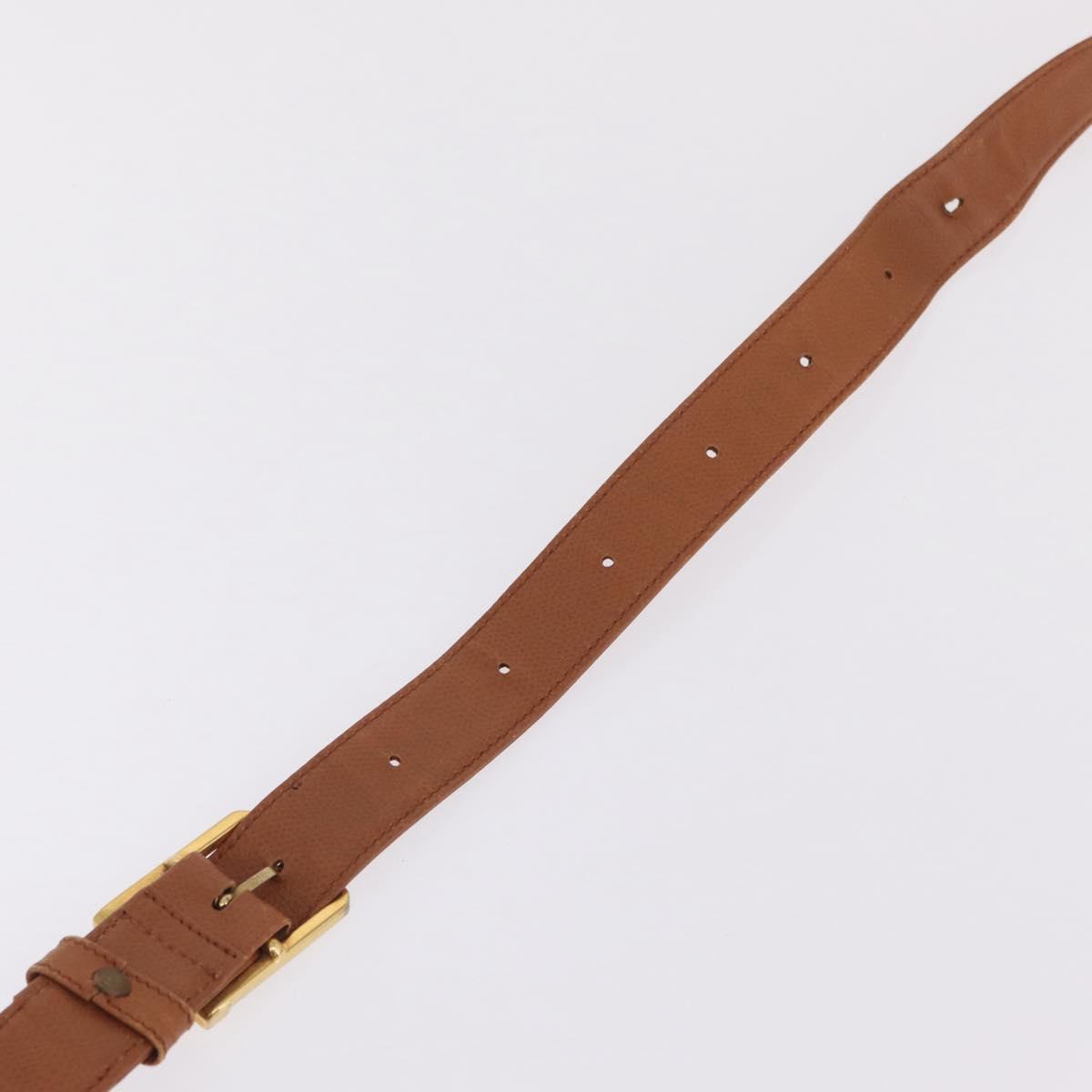 MCM Shoulder Bag Leather Brown Gold Auth ka6936