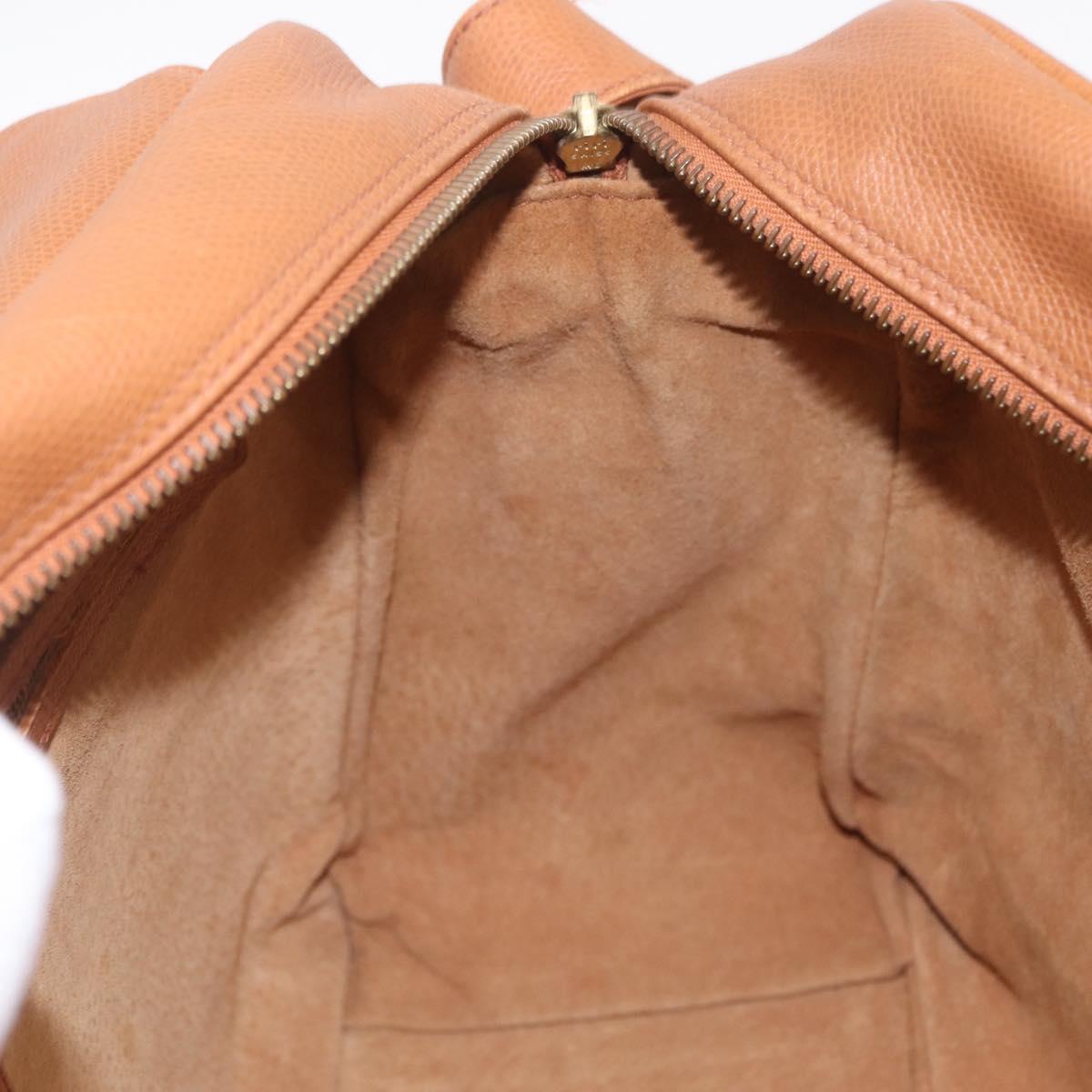 MCM Shoulder Bag Leather Brown Gold Auth ka6936