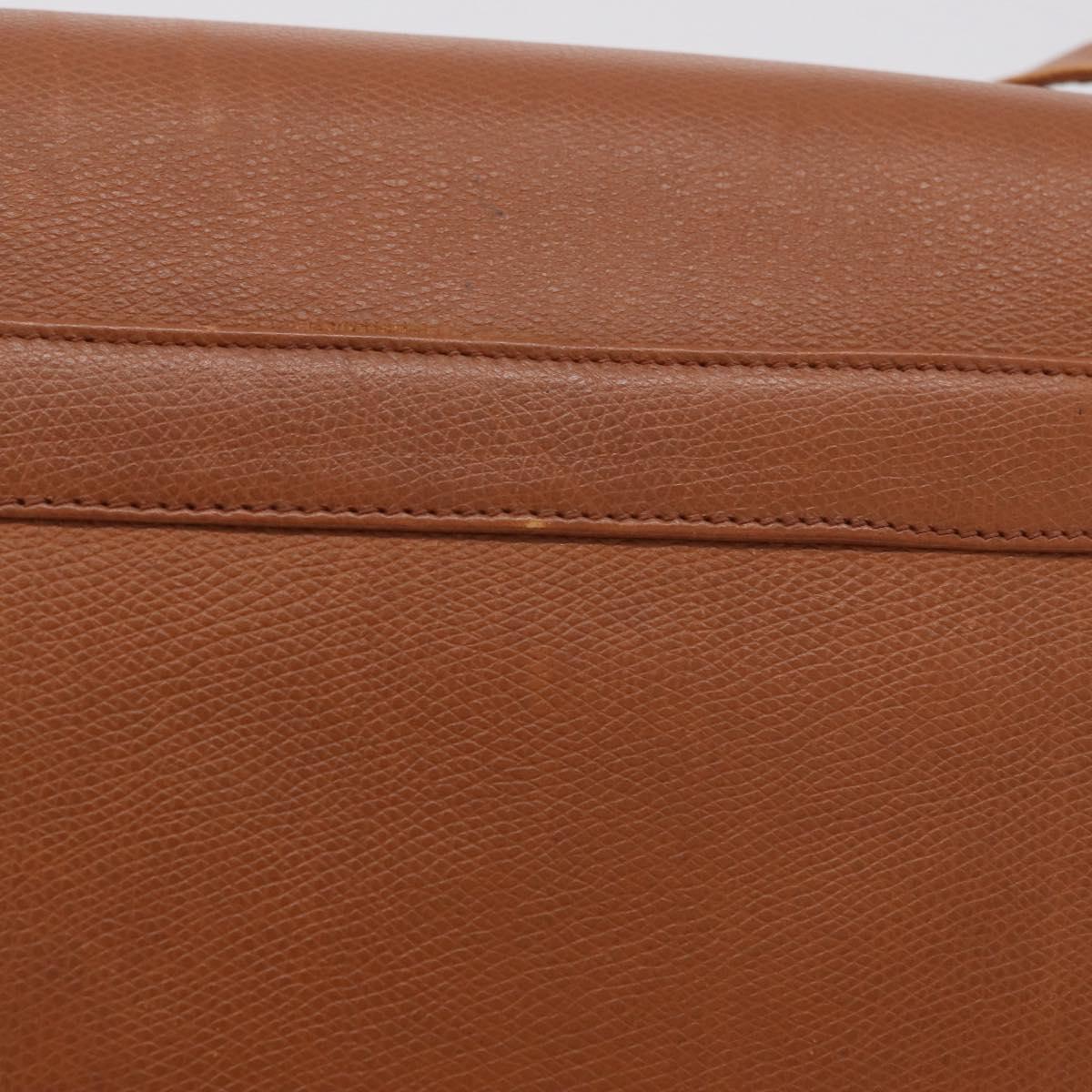 MCM Shoulder Bag Leather Brown Gold Auth ka6936