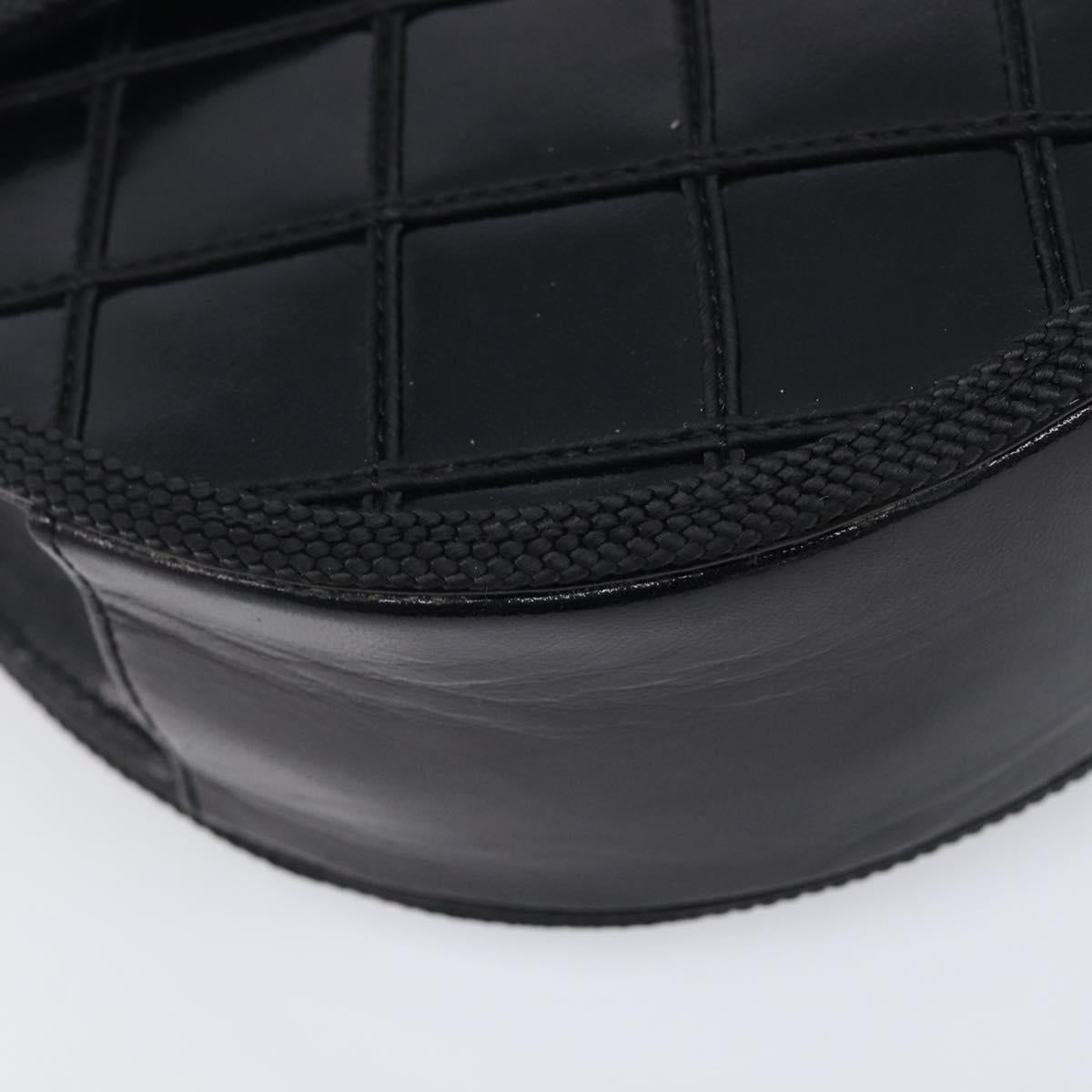 Saint Laurent Shoulder Bag Leather Black Gold Auth ka6939A
