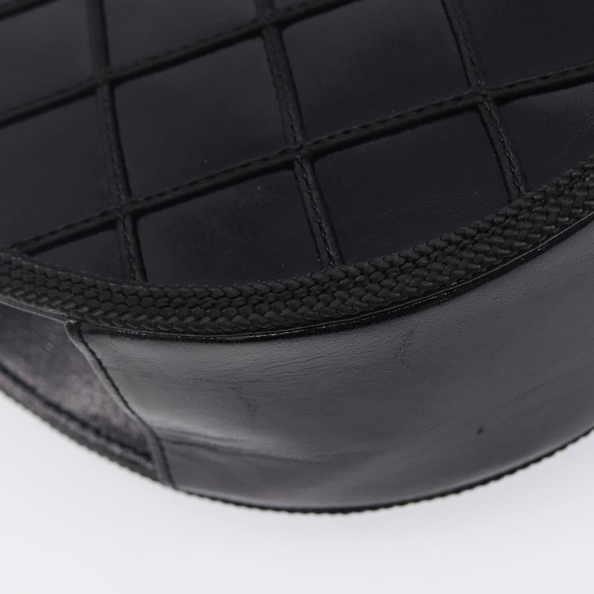 Saint Laurent Shoulder Bag Leather Black Gold Auth ka6939A
