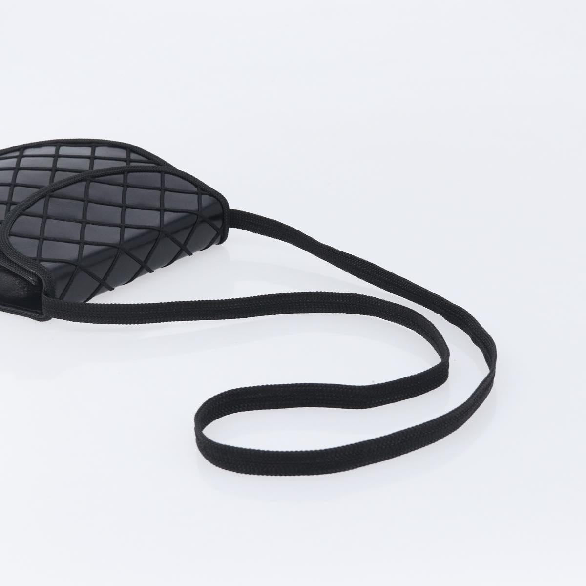 Saint Laurent Shoulder Bag Leather Black Gold Auth ka6939A