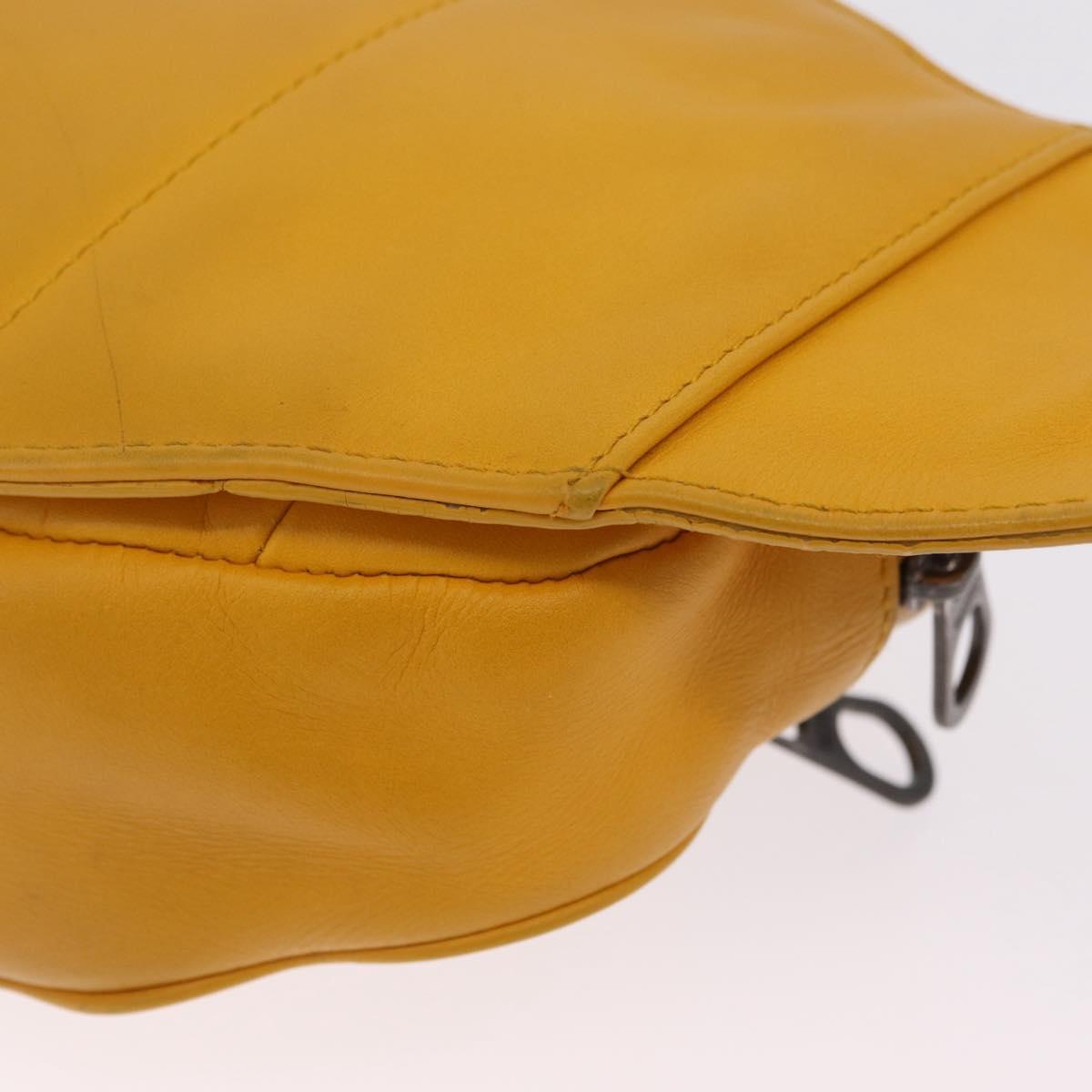 Bottega Veneta MAXI INTRECCIATO Waist Bag Leather Yellow Auth ka6940A