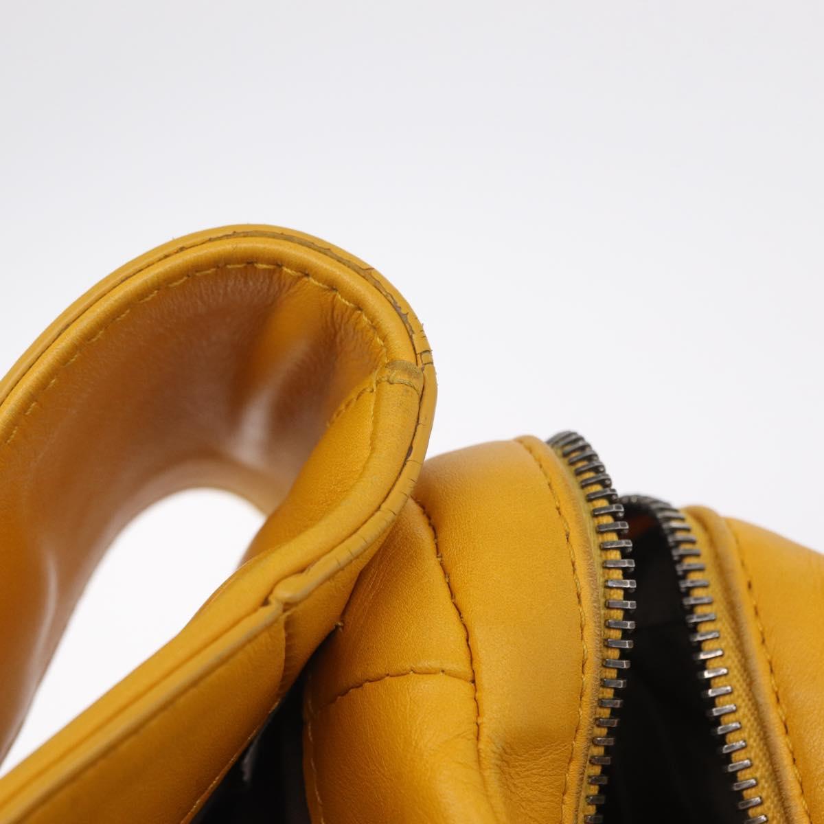 Bottega Veneta MAXI INTRECCIATO Waist Bag Leather Yellow Auth ka6940A