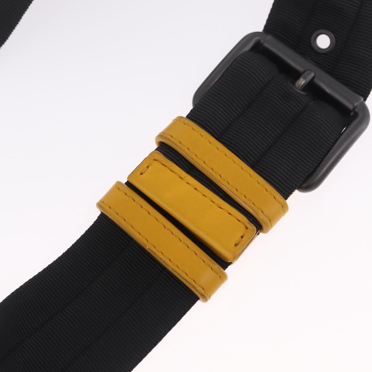 Bottega Veneta MAXI INTRECCIATO Waist Bag Leather Yellow Auth ka6940A