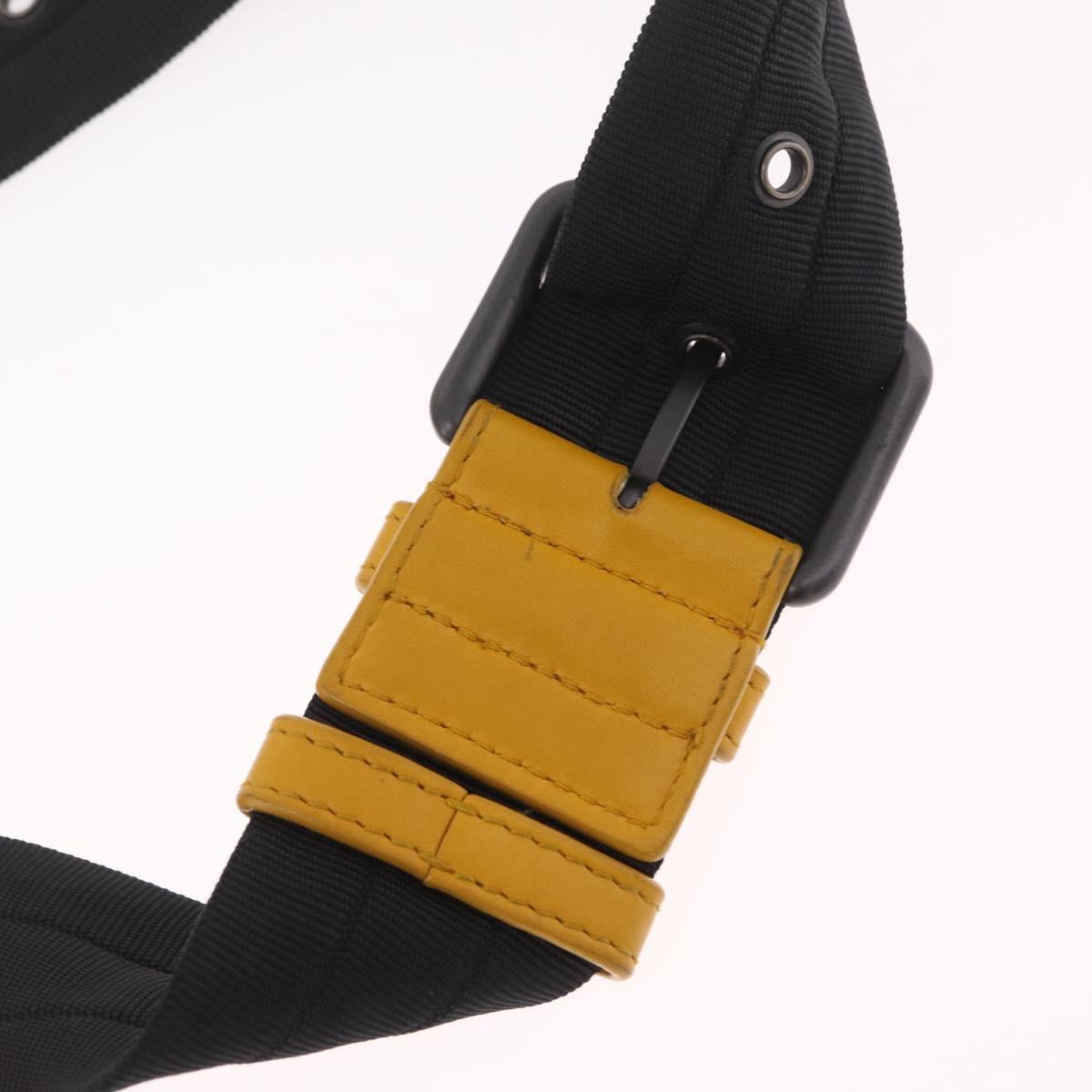 Bottega Veneta MAXI INTRECCIATO Waist Bag Leather Yellow Auth ka6940A