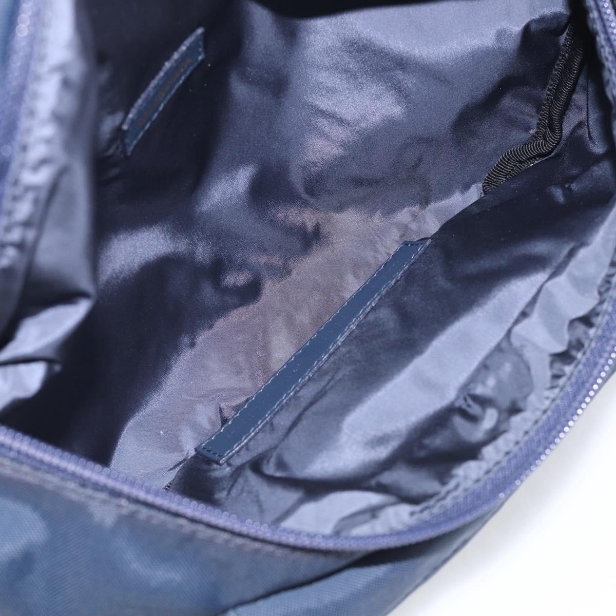 Balenciaga Waist Bag Nylon Navy Silver 533009 Auth ka6945