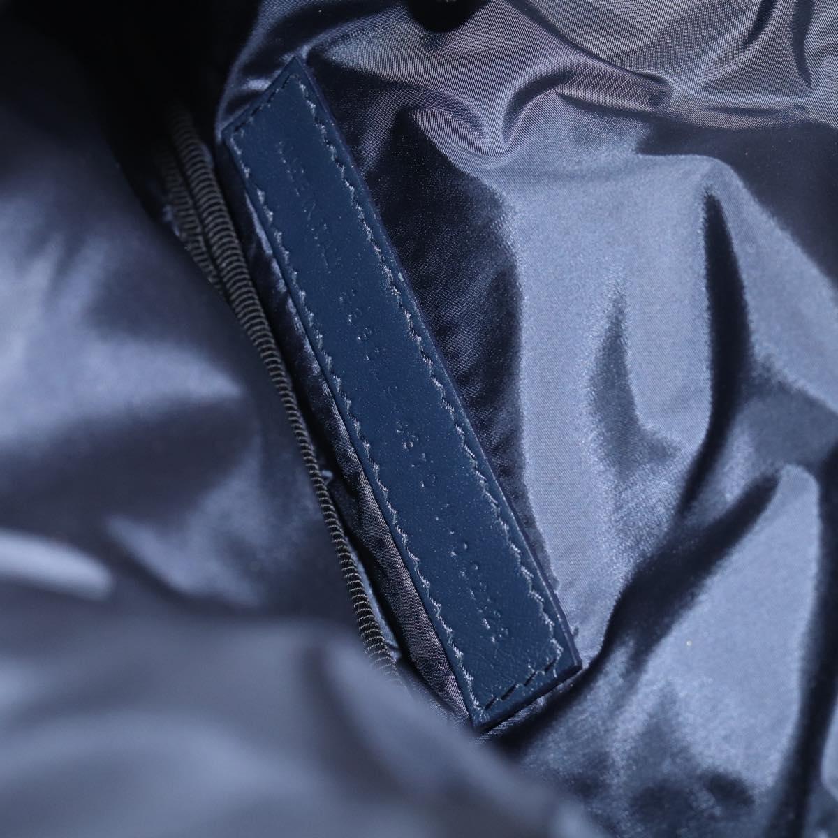 Balenciaga Waist Bag Nylon Navy Silver 533009 Auth ka6945