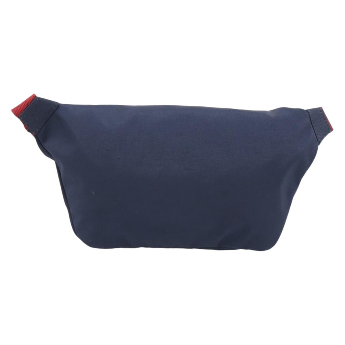 Balenciaga Waist Bag Nylon Navy Silver 533009 Auth ka6945