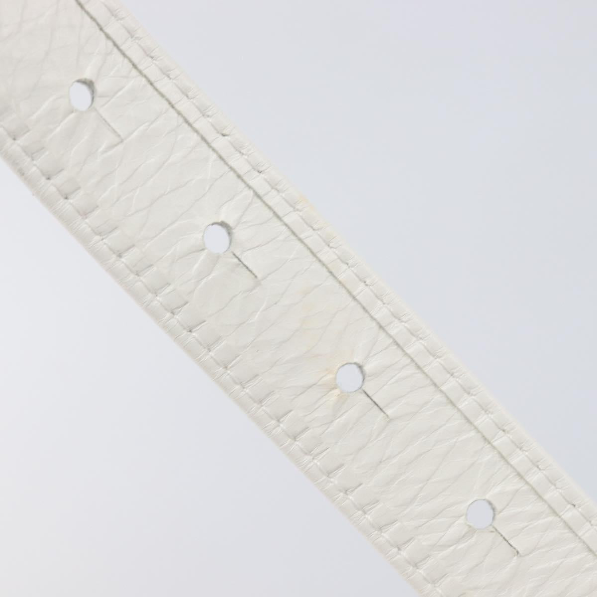 Bottega Veneta MAXI INTRECCIATO Cassette Waist Bag Leather White Auth ka6946V