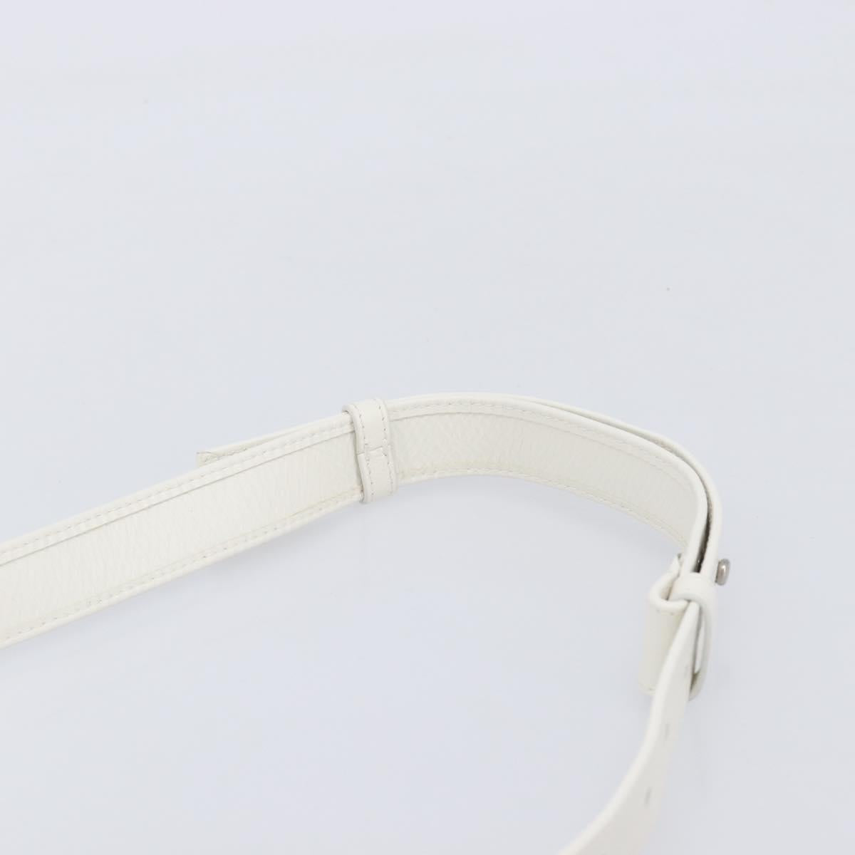 Bottega Veneta MAXI INTRECCIATO Cassette Waist Bag Leather White Auth ka6946V