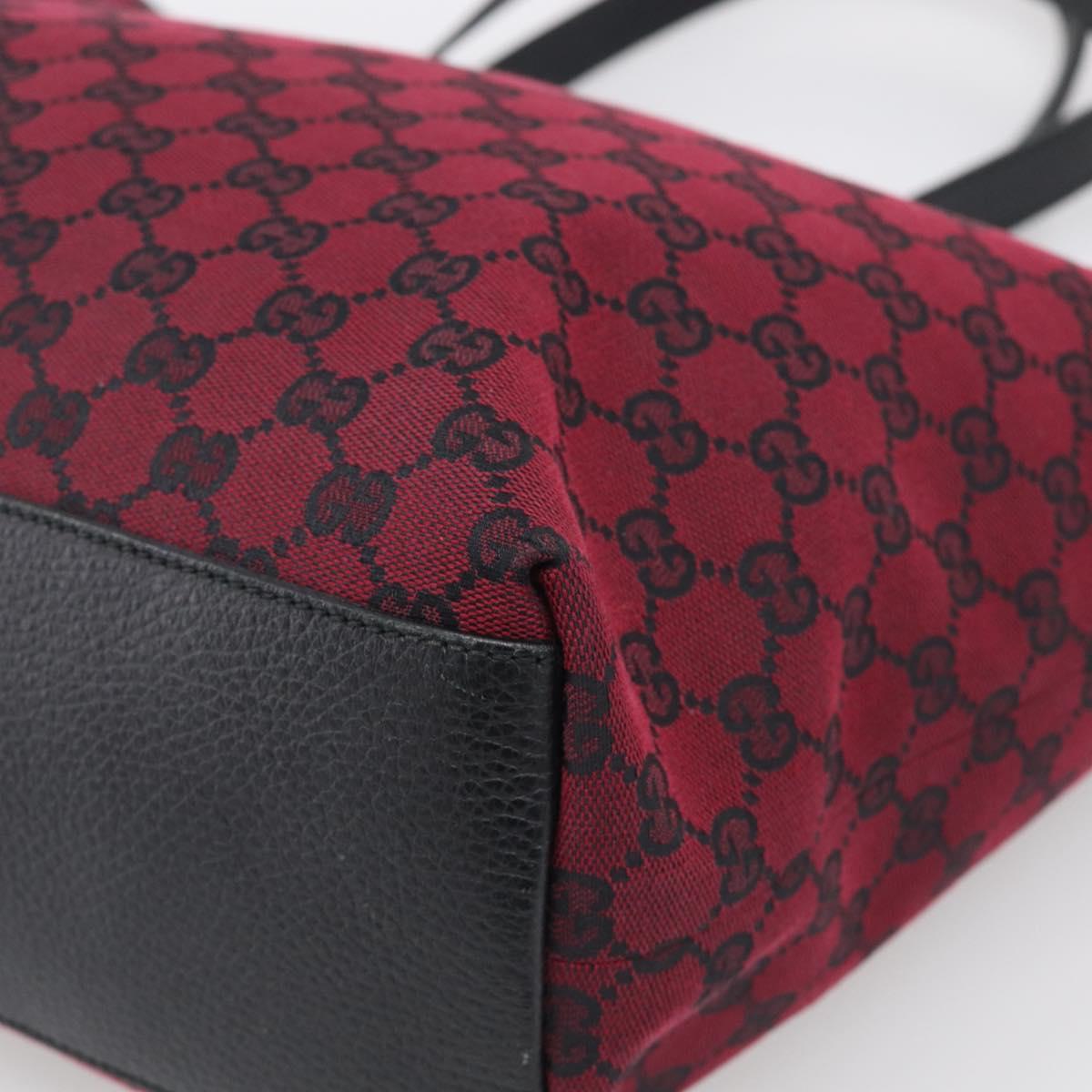 GUCCI GG Canvas Tote Bag Red 238696 Auth ka6948A