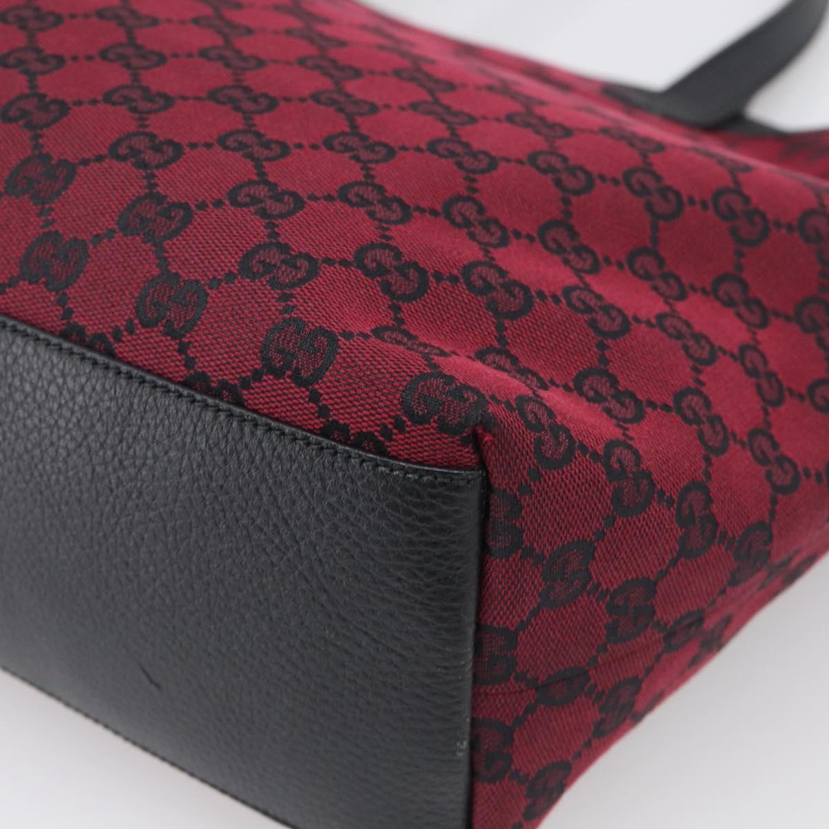 GUCCI GG Canvas Tote Bag Red 238696 Auth ka6948A