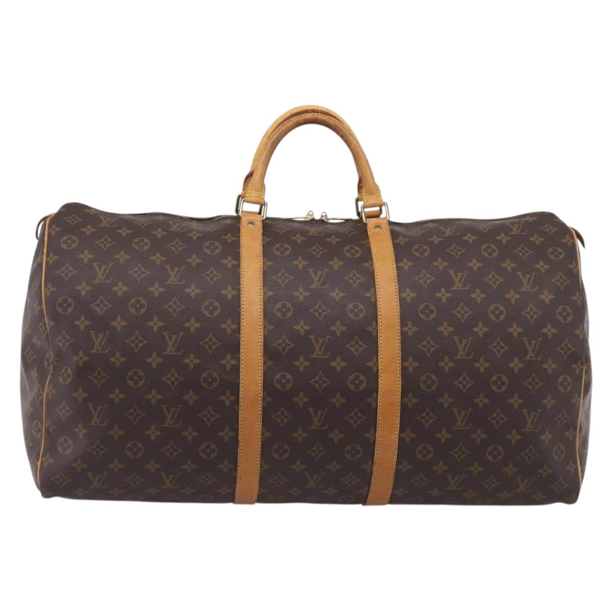 LOUIS VUITTON Monogram Keepall 60 Boston Bag M41422 LV Auth ka6949