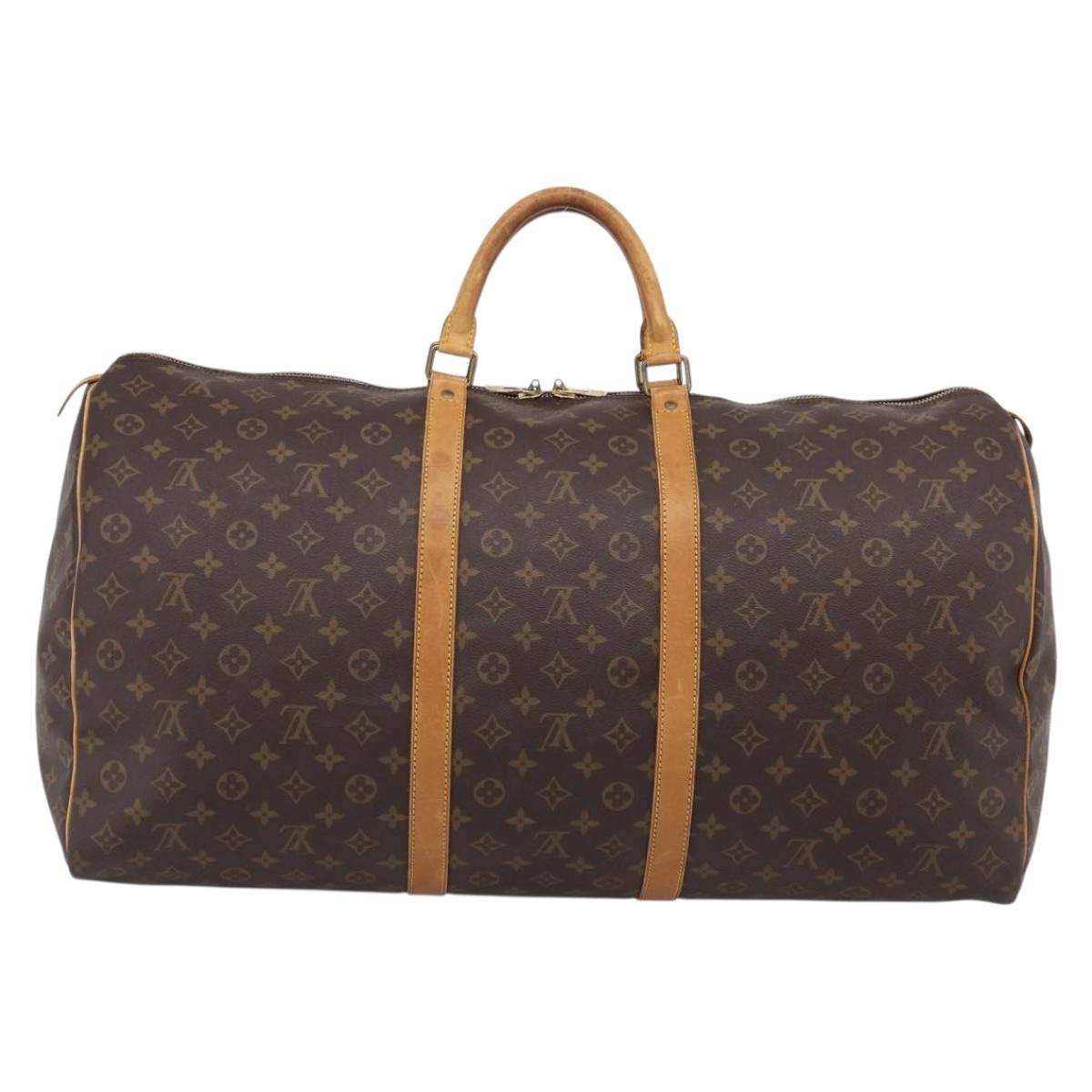 LOUIS VUITTON Monogram Keepall 60 Boston Bag M41422 LV Auth ka6949
