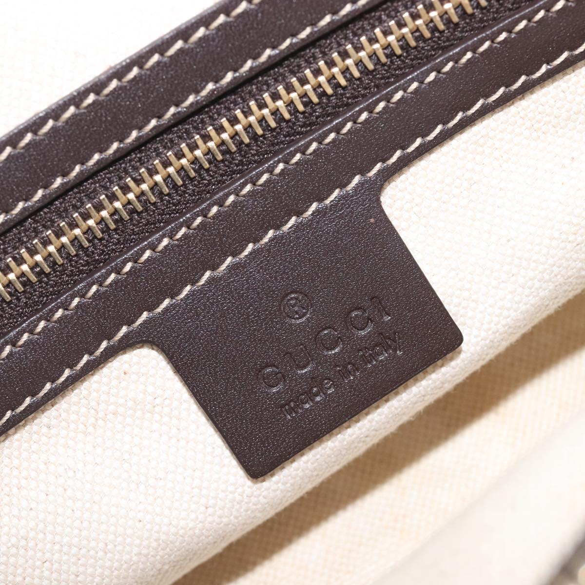GUCCI GG Canvas Web Sherry Line Princi Hand Bag Beige Gold 257063 Auth ka6951V
