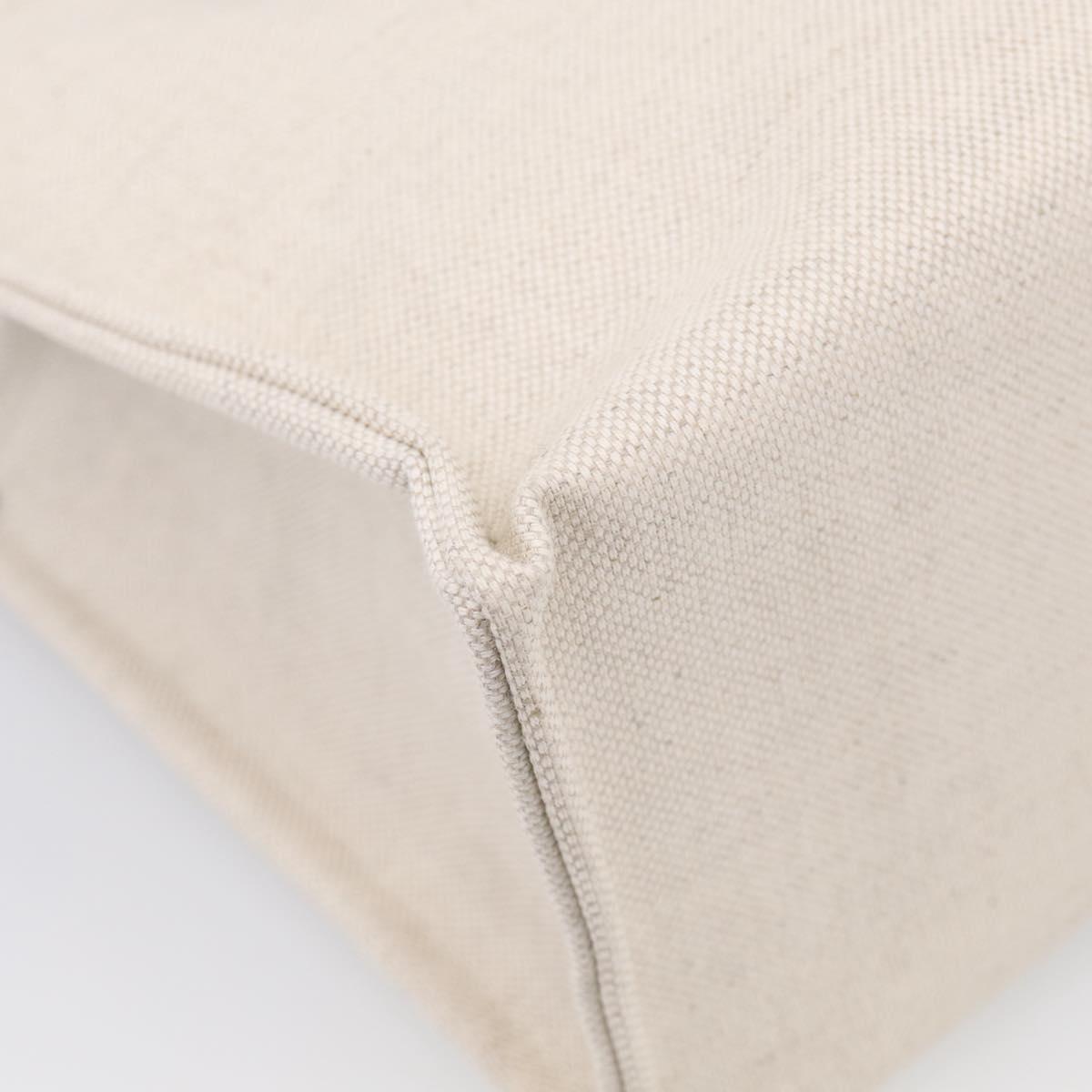 GUCCI Tote Bag Canvas 2way Ivory Silver 772144 Auth ka6953V