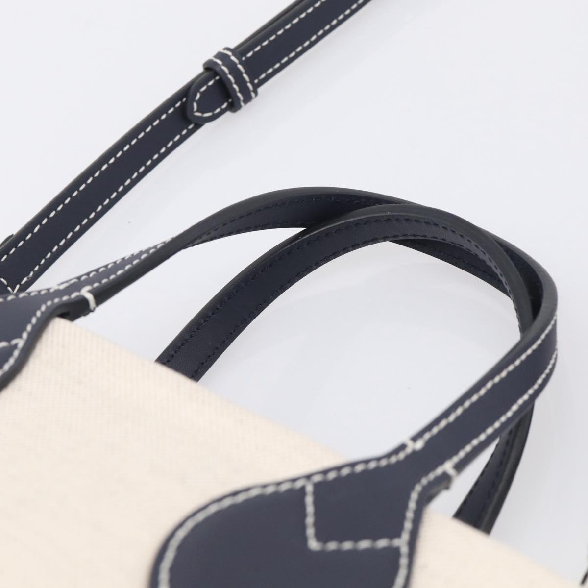 GUCCI Tote Bag Canvas 2way Ivory Silver 772144 Auth ka6953V