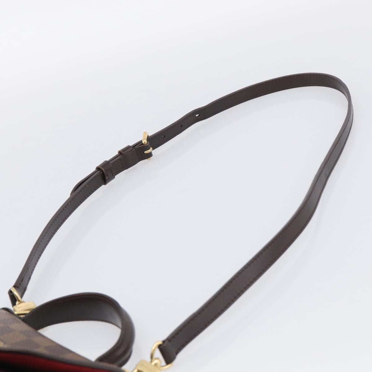 LOUIS VUITTON Damier Ebene Bergamo PM Hand Bag 2way N41167 LV Auth ka6956A