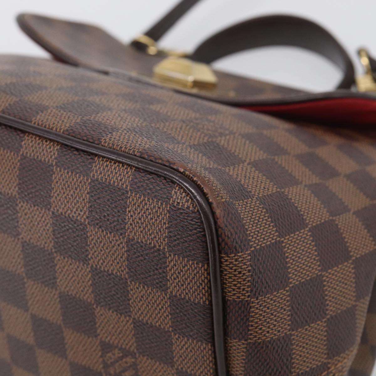 LOUIS VUITTON Damier Ebene Bergamo PM Hand Bag 2way N41167 LV Auth ka6956A