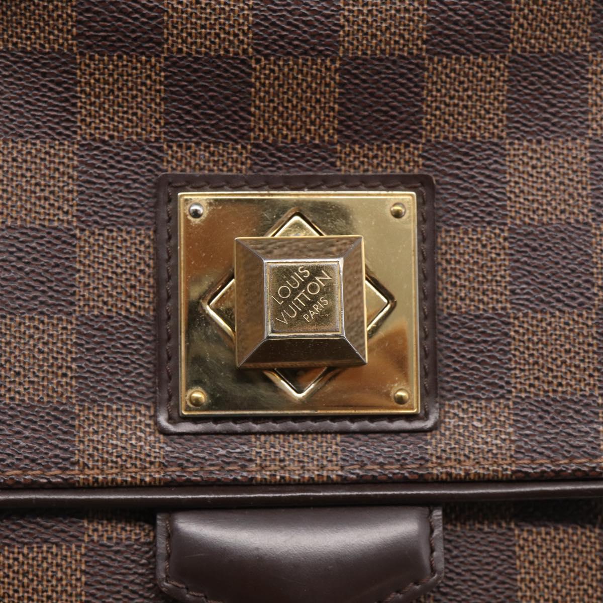 LOUIS VUITTON Damier Ebene Bergamo PM Hand Bag 2way N41167 LV Auth ka6956A