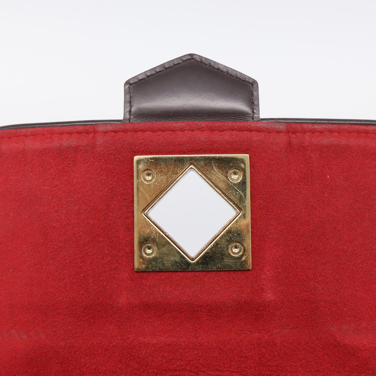 LOUIS VUITTON Damier Ebene Bergamo PM Hand Bag 2way N41167 LV Auth ka6956A