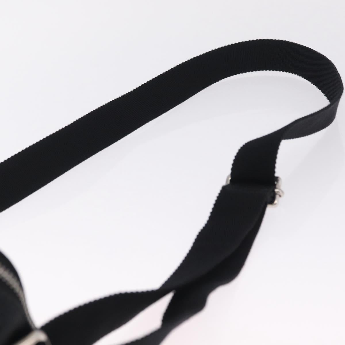 Valentino Shoulder Bag Patent Leather Black Silver Auth ka6959V