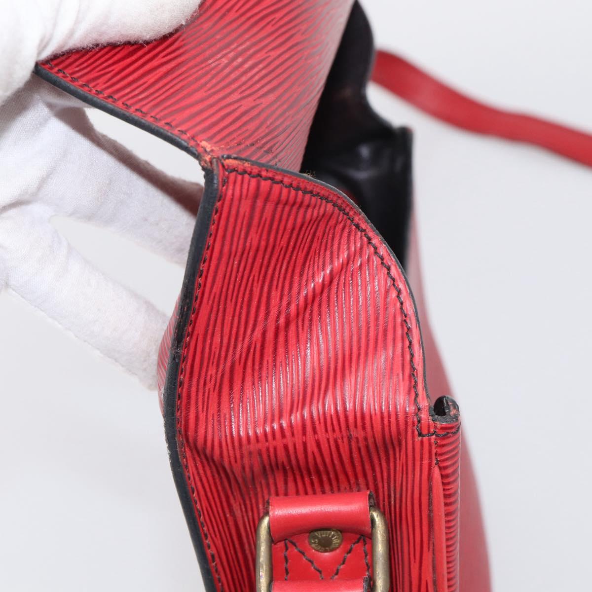 LOUIS VUITTON Epi Cartouchiere MM Shoulder Bag Red M52247 LV Auth ka6960