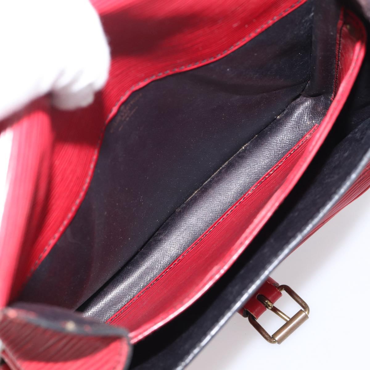 LOUIS VUITTON Epi Cartouchiere MM Shoulder Bag Red M52247 LV Auth ka6960