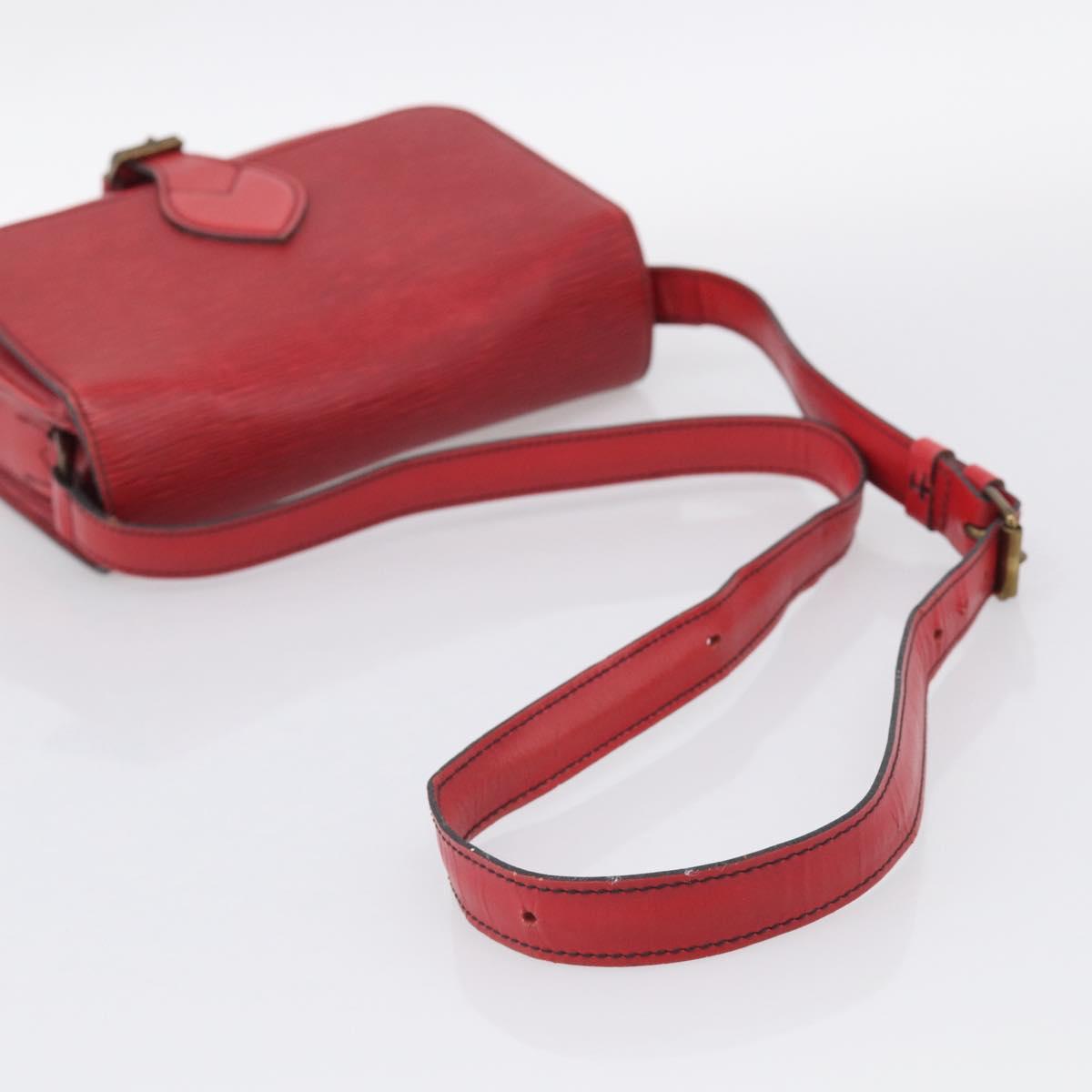 LOUIS VUITTON Epi Cartouchiere MM Shoulder Bag Red M52247 LV Auth ka6960