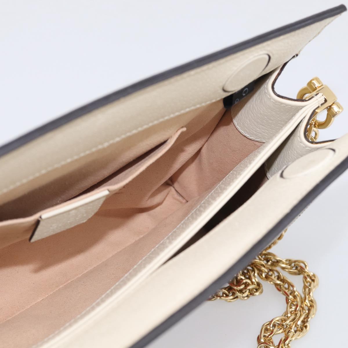 GUCCI GG Supreme Web Sherry Line Flora Ophidia Chain Bag PVC 503877 Auth ka6961M