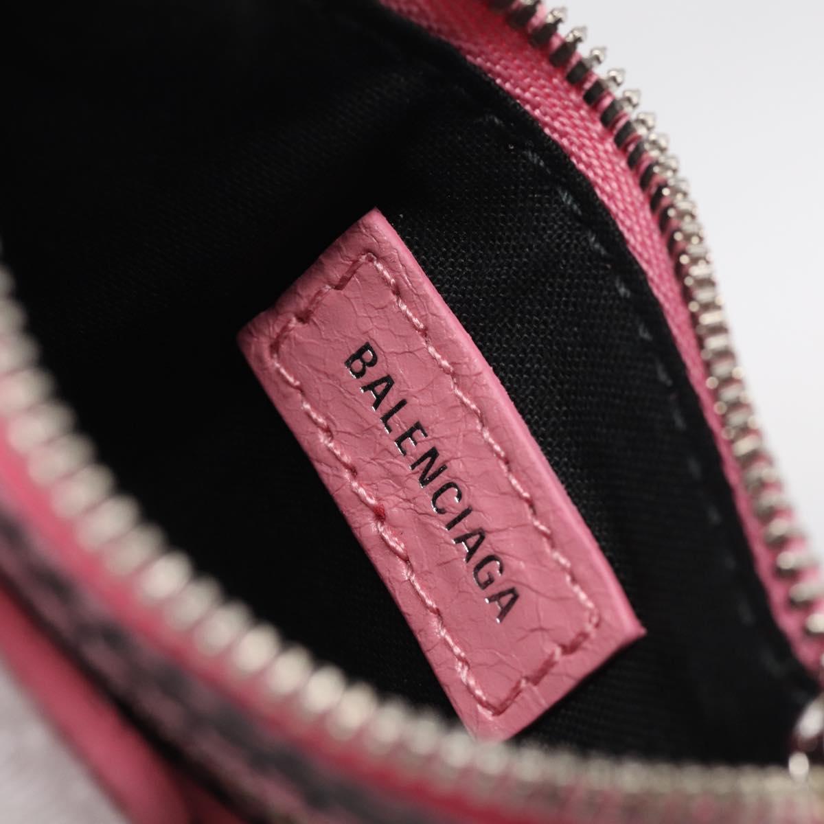 Balenciaga Le Cagoule XS Shoulder Bag Leather Pink Silver 671309 Auth ka6967SAM