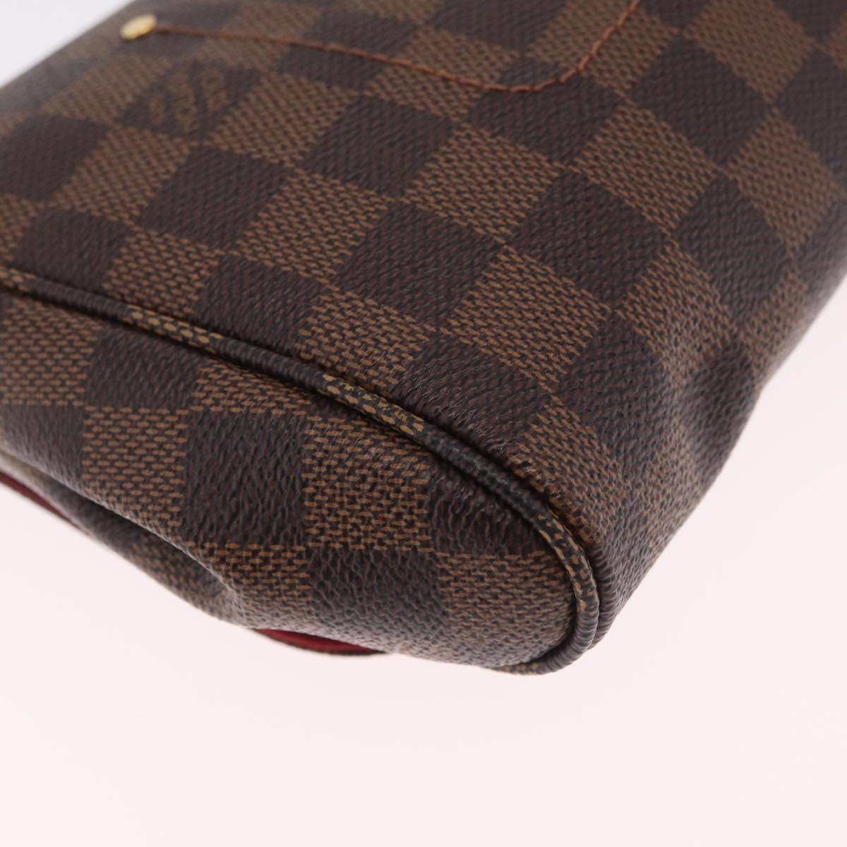 LOUIS VUITTON Damier Ebene Favorit MM Shoulder Bag 2way M41129 LV Auth ka6968V