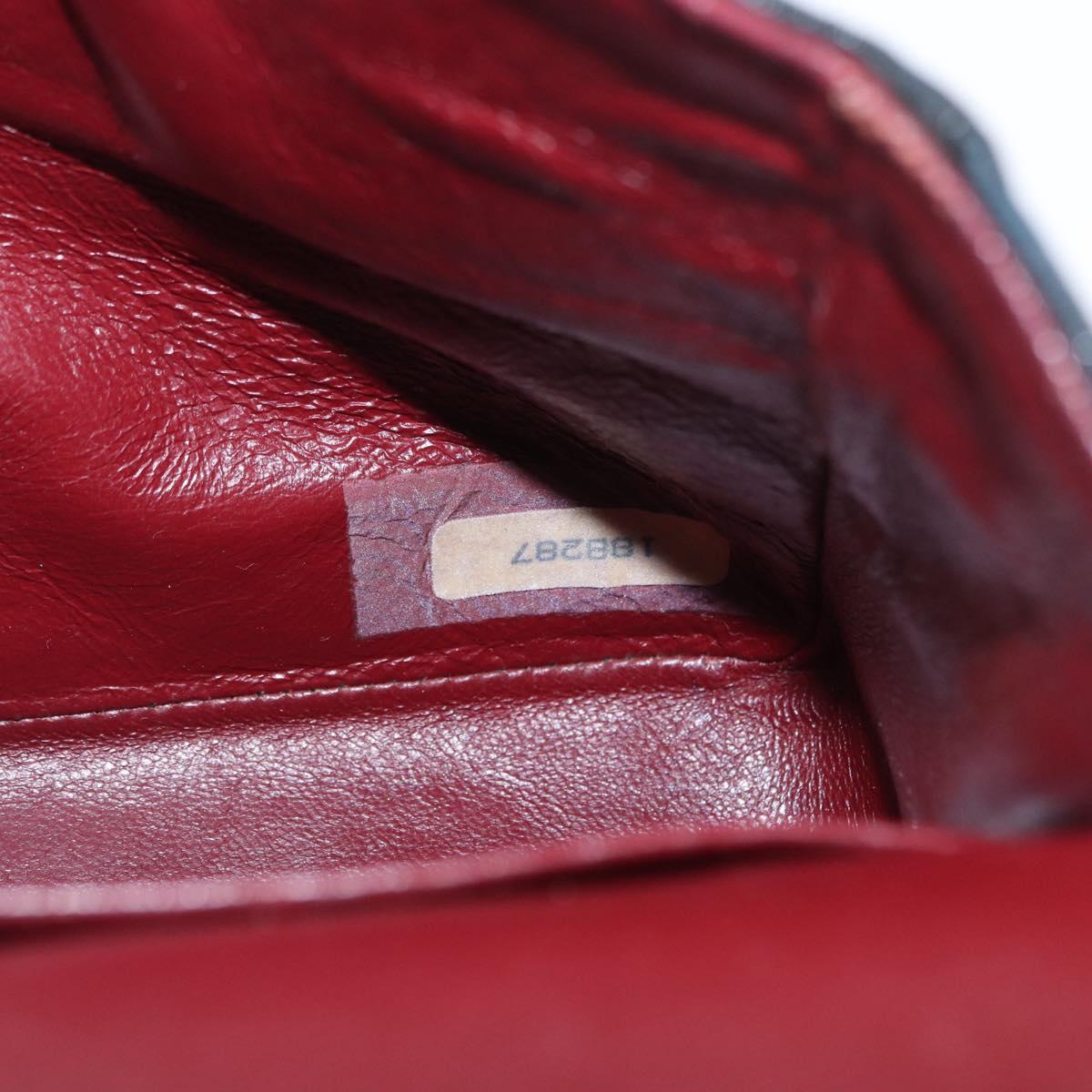 CHANEL Matelasse 25 Double Flap Chain Bag Lamb Skin Black Gold CC Auth ka696SV