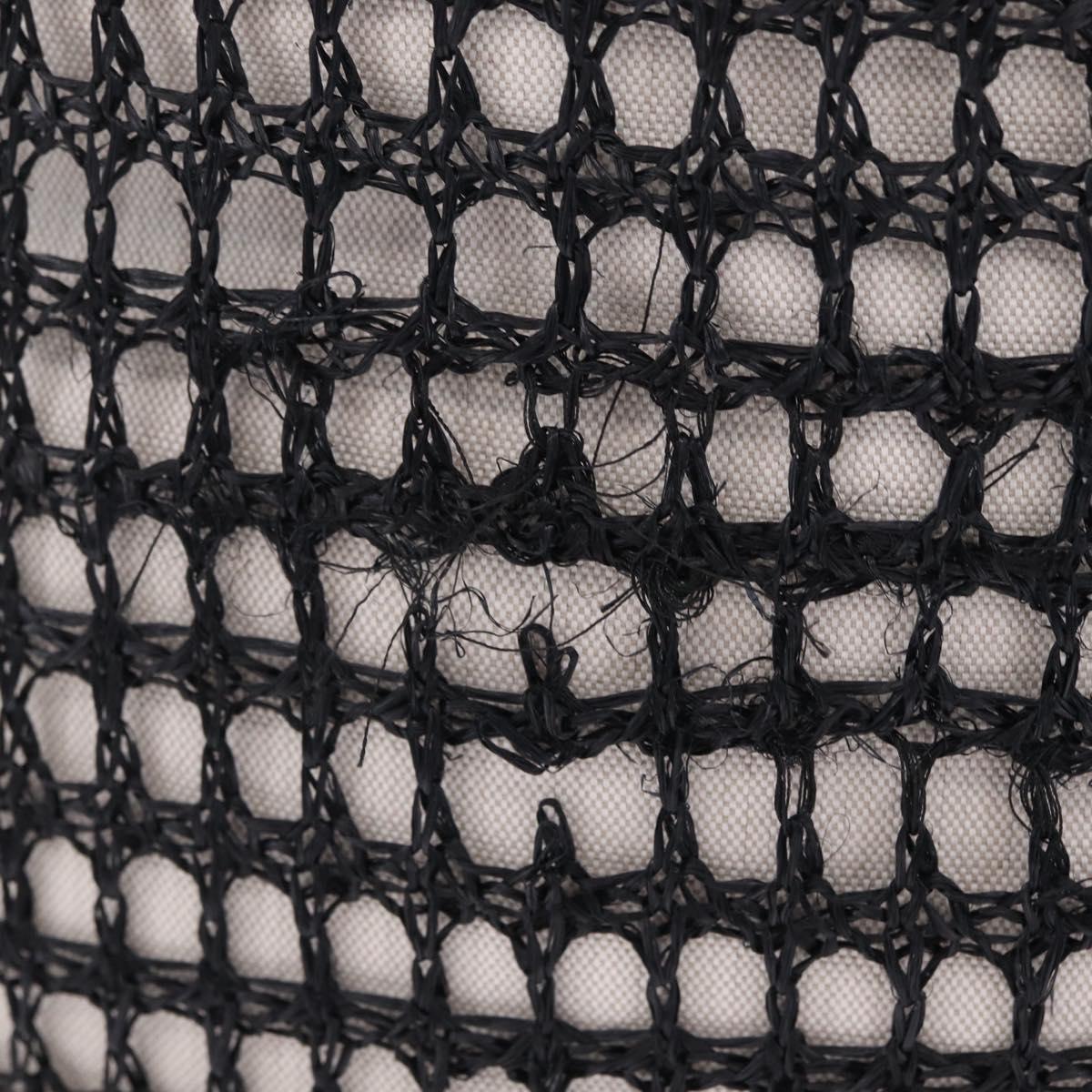 Miu Miu IVY Mesh Tote Bag Canvas Black Auth ka6970A