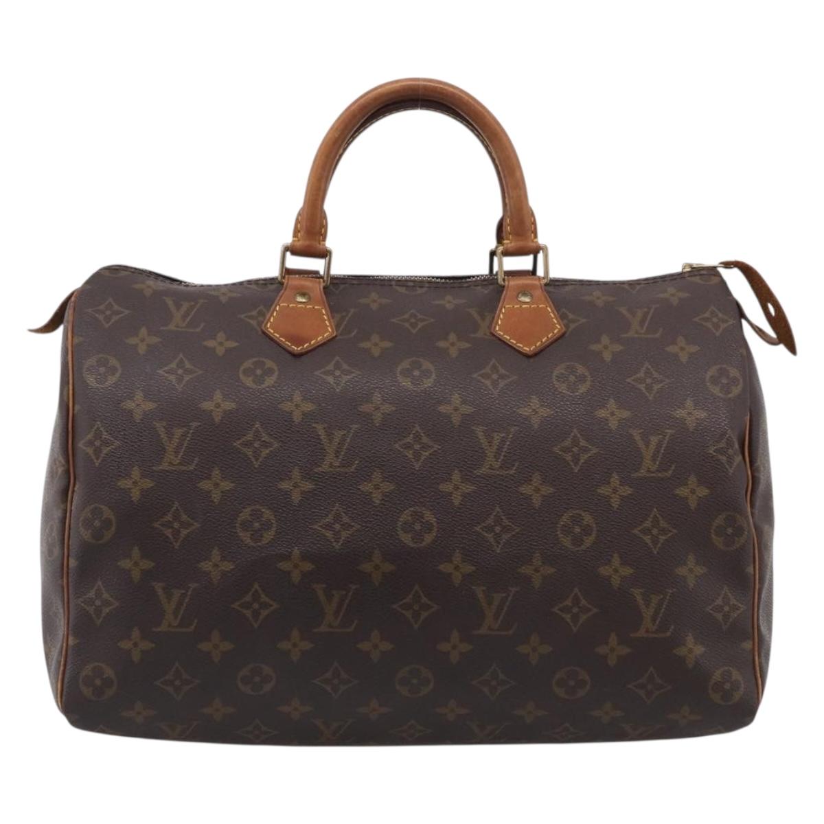 LOUIS VUITTON Monogram Speedy 35 Hand Bag M41524 LV Auth ka6972