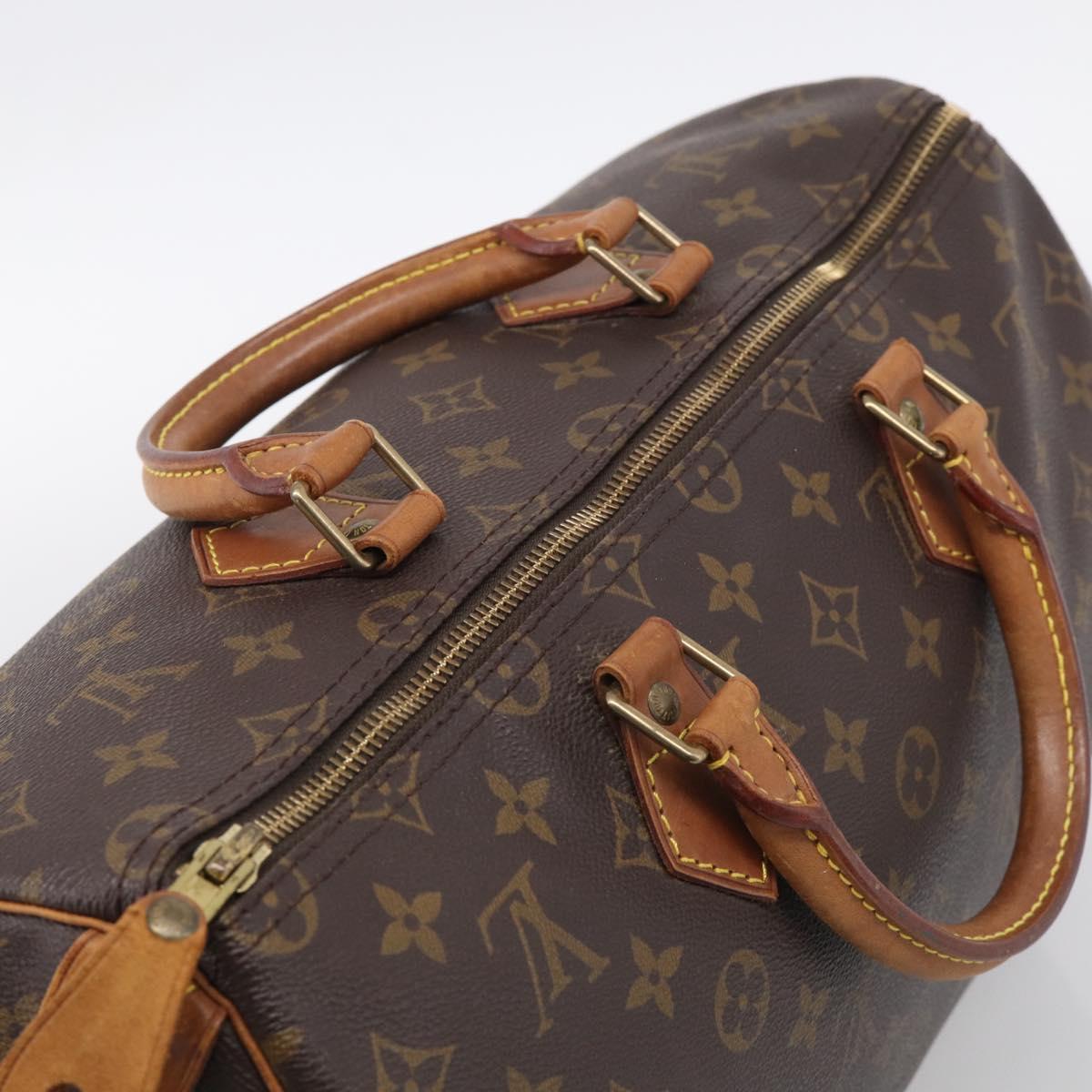 LOUIS VUITTON Monogram Speedy 35 Hand Bag M41524 LV Auth ka6972