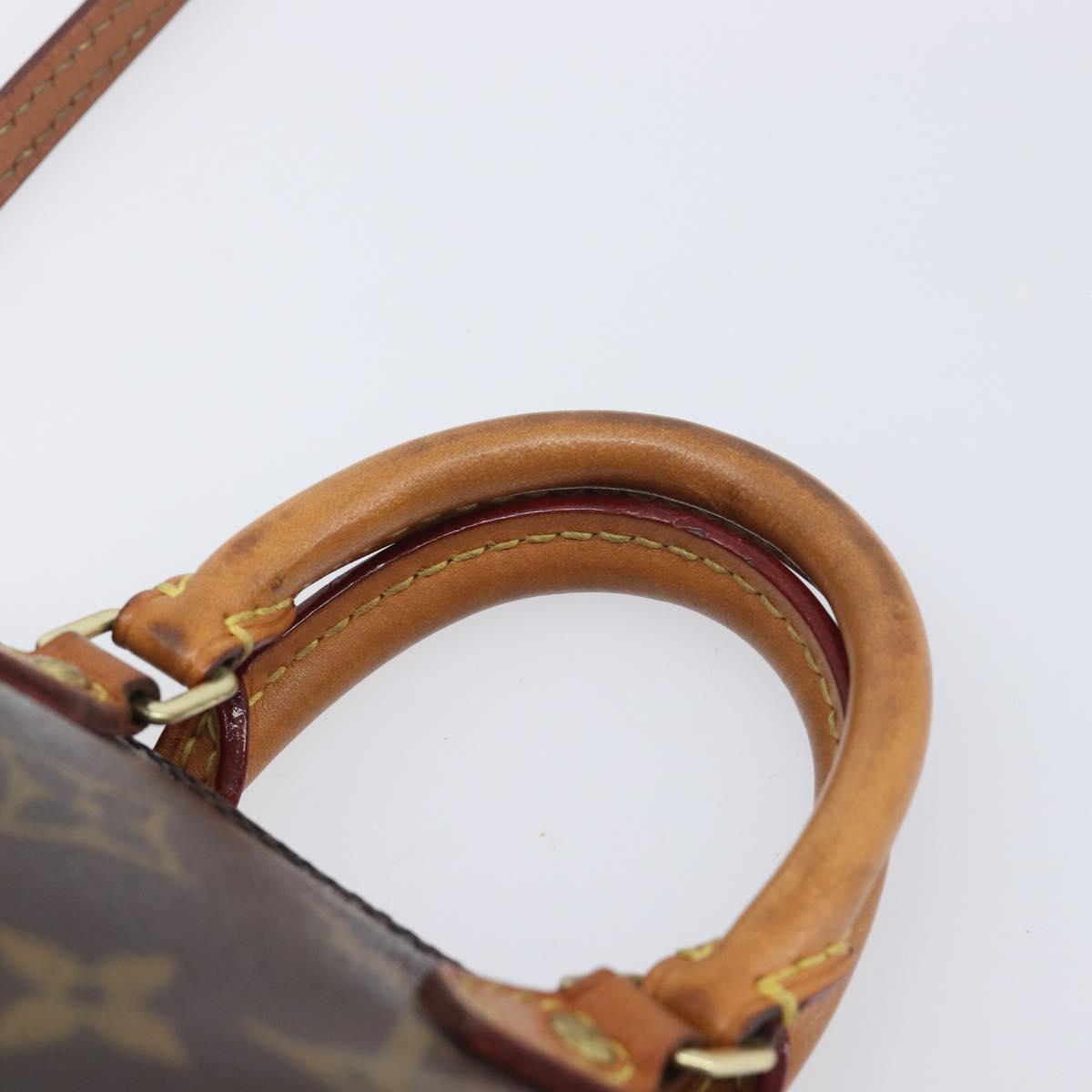 LOUIS VUITTON Monogram Nano Speedy Shoulder Bag 2way M61252 LV Auth ka6975A