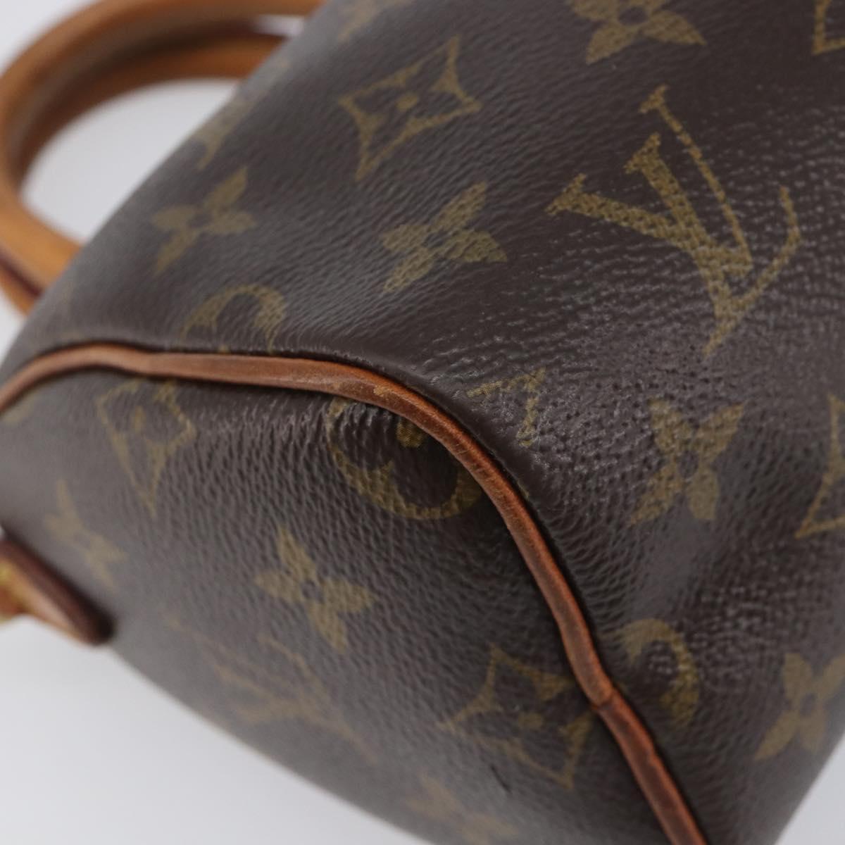 LOUIS VUITTON Monogram Nano Speedy Shoulder Bag 2way M61252 LV Auth ka6975A