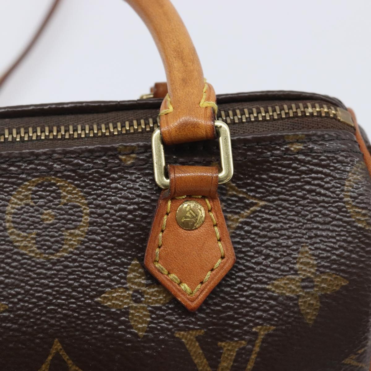 LOUIS VUITTON Monogram Nano Speedy Shoulder Bag 2way M61252 LV Auth ka6975A