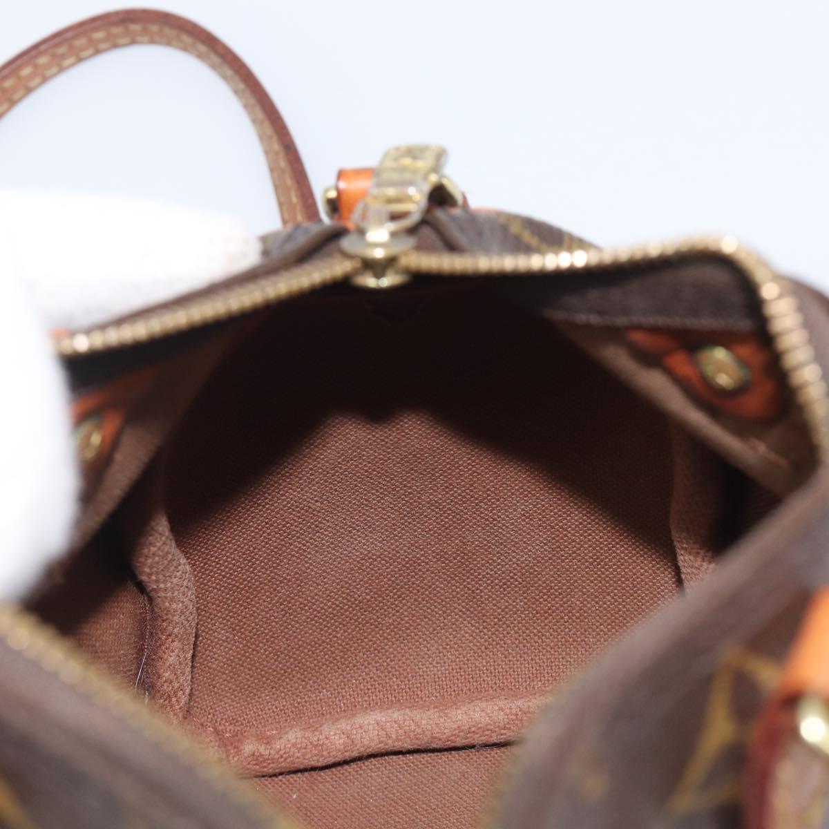 LOUIS VUITTON Monogram Nano Speedy Shoulder Bag 2way M61252 LV Auth ka6975A