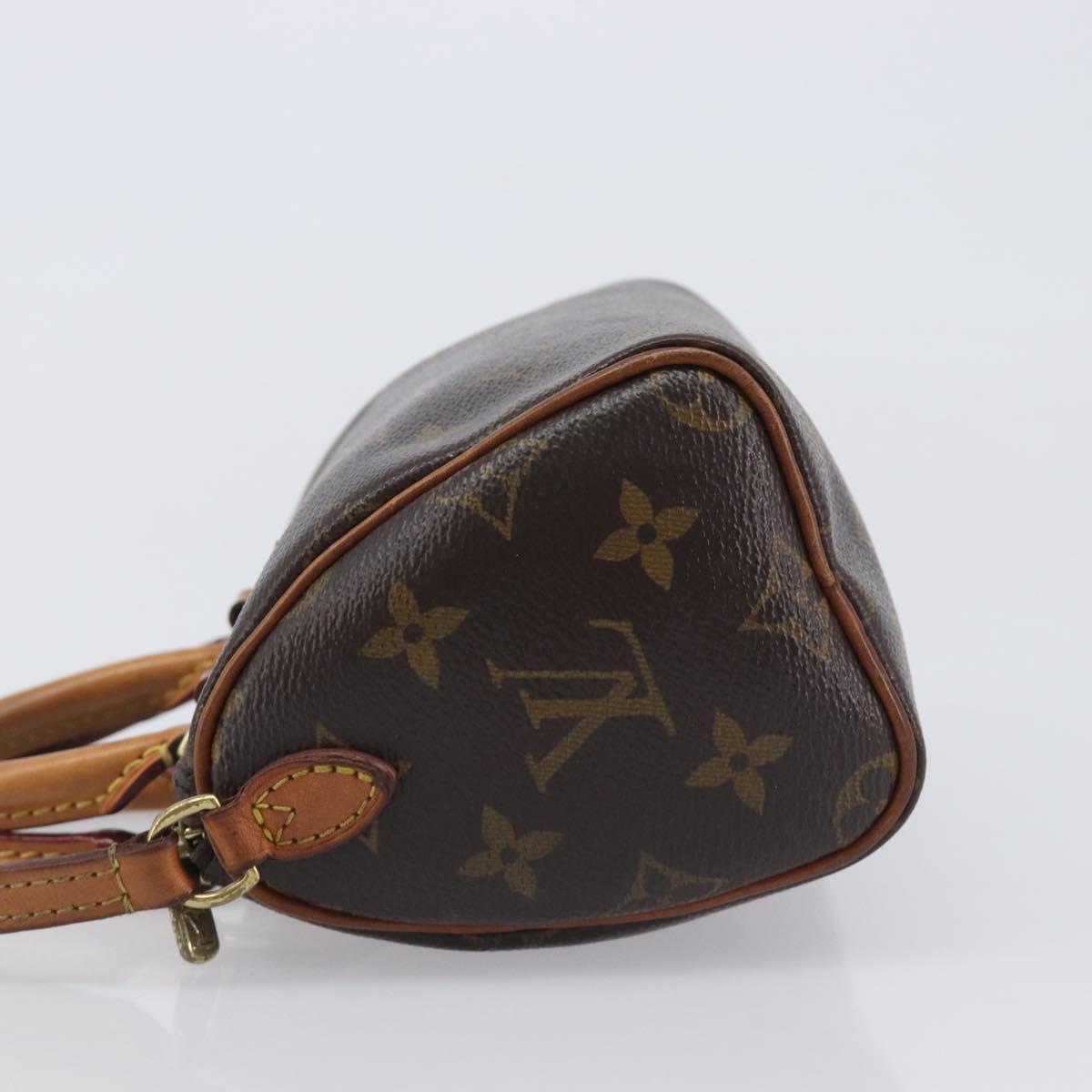 LOUIS VUITTON Monogram Nano Speedy Shoulder Bag 2way M61252 LV Auth ka6975A