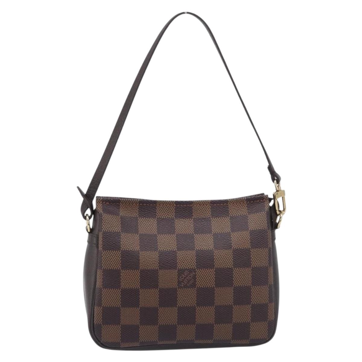 LOUIS VUITTON Damier Ebene Trousse Makeup Pouch N51982 LV Auth ka6980V