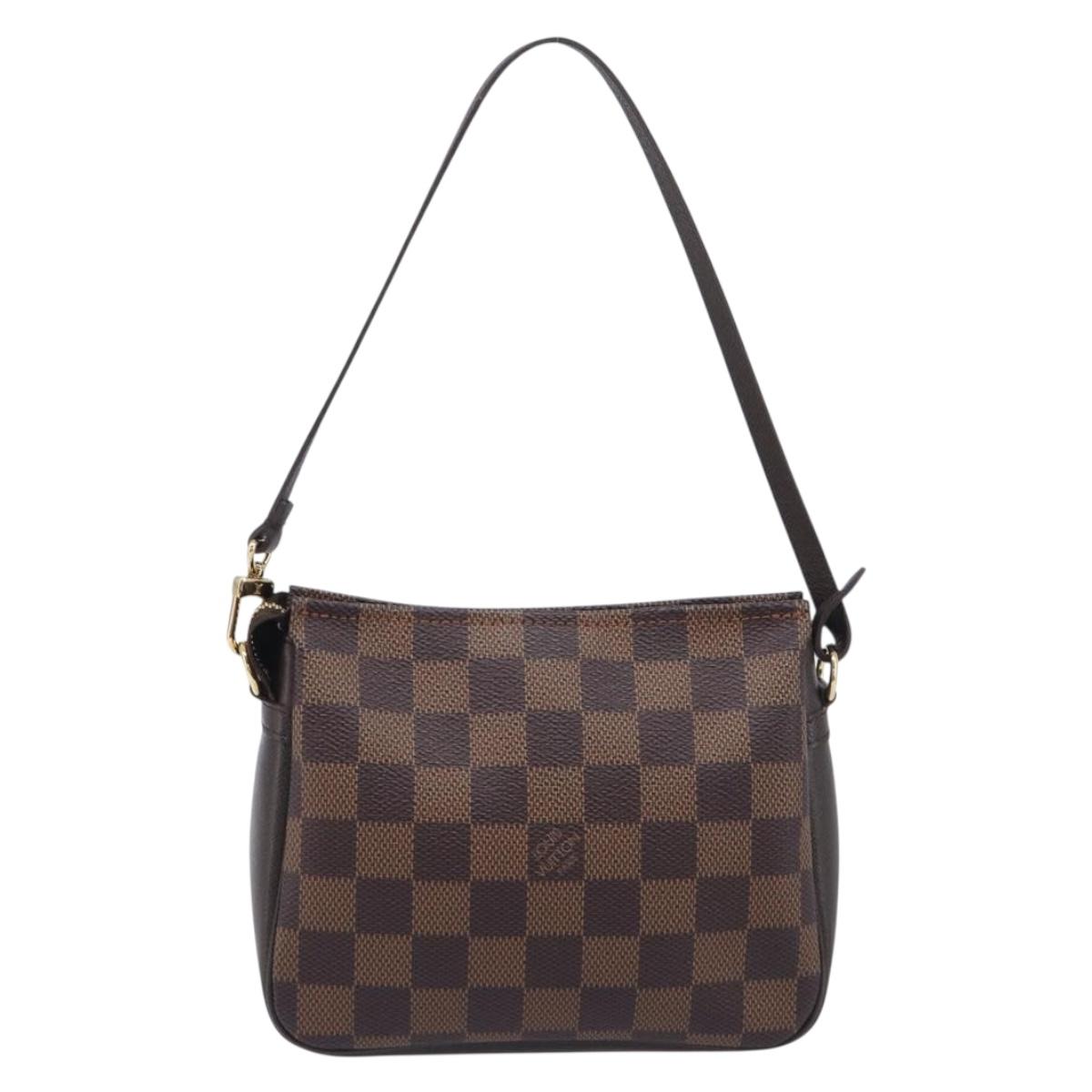 LOUIS VUITTON Damier Ebene Trousse Makeup Pouch N51982 LV Auth ka6980V