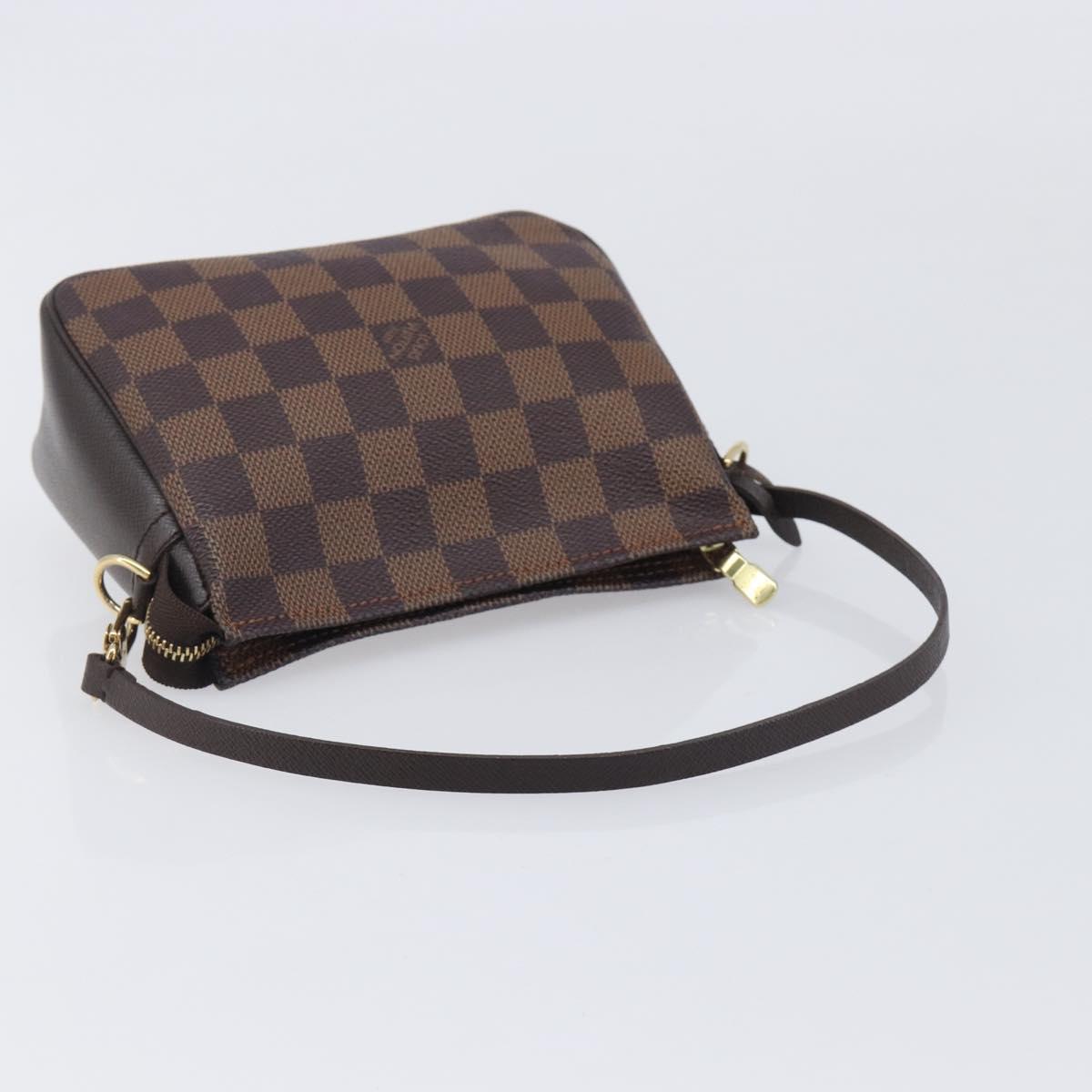 LOUIS VUITTON Damier Ebene Trousse Makeup Pouch N51982 LV Auth ka6980V