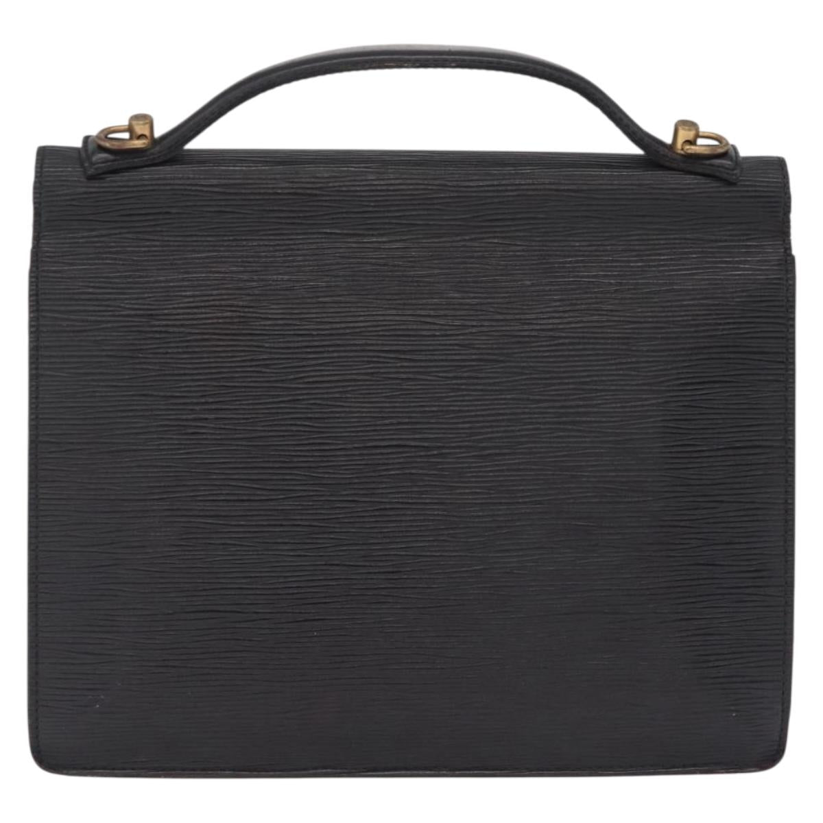 LOUIS VUITTON Epi Monceau28 Hand Bag Black M52122 LV Auth ka6985