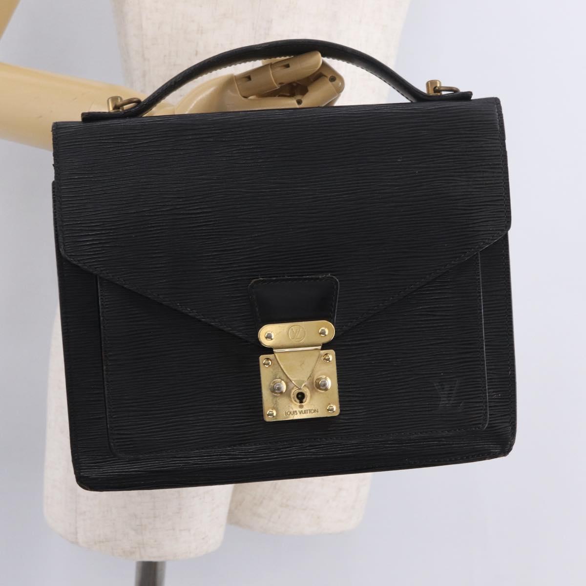 LOUIS VUITTON Epi Monceau28 Hand Bag Black M52122 LV Auth ka6985